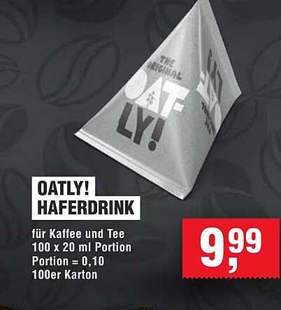 OATLY! Haferdrink für Kaffee und Tee 100 x 20 ml