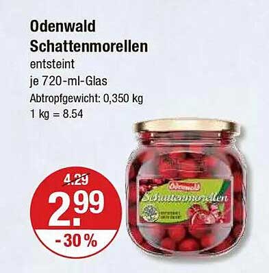 Odenwald Schattenmorellen 720 ml - jetzt nur für kurze Zeit!