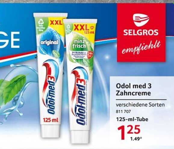 Odol med 3 Zahnpasta – verschiedene Sorten 125 ml