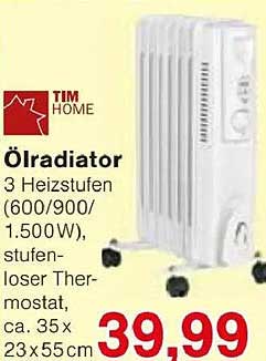 Ölradiator mit 3 Heizstufen