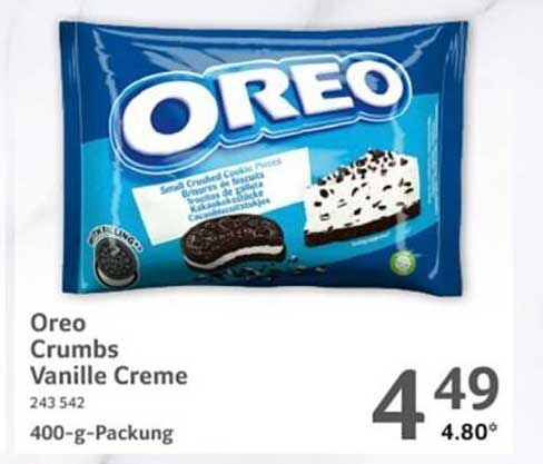 Oreo Crumbs Vanille Creme 400-g-Packung