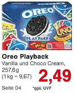 Oreo Playback - Vanilla und Choco Cream, 257,6g