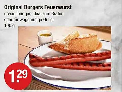 Original Burgers Feuerwurst 100 g
