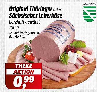 Original Thüringer oder Sächsischer Leberkäse herzhaft gewürzt 100 g