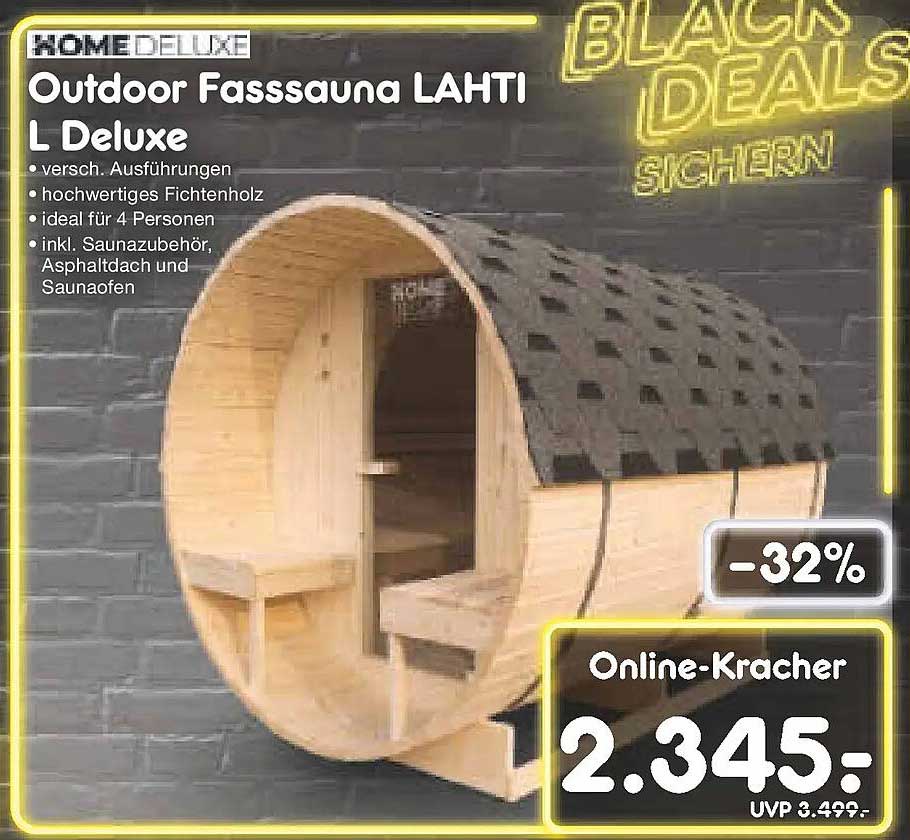 Outdoor Fasssauna LAHTI L Deluxe