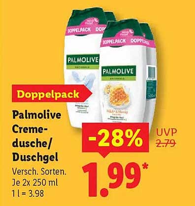 Palmolive Cremedusche/Duschgel Doppelpack