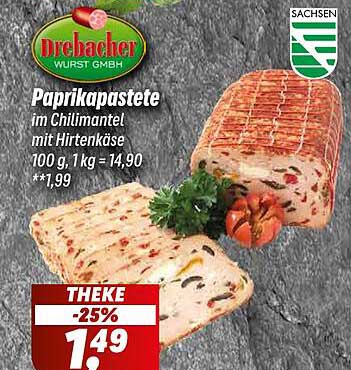 Paprikapasteete im Chilimantel mit Hirtenkäse