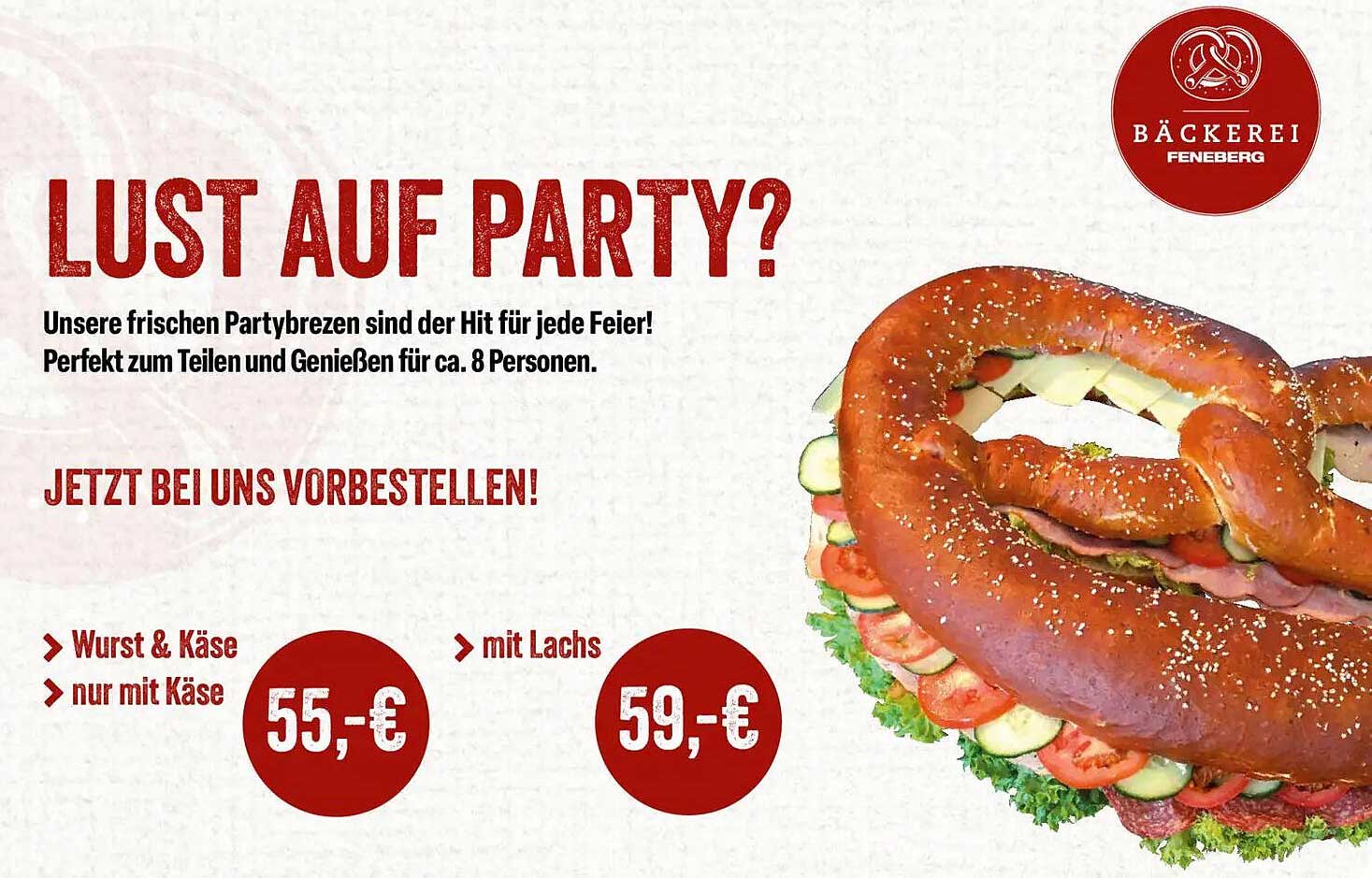 Partybrezen von der Bäckerei Feneberg: Der Hit für jede Feier!
