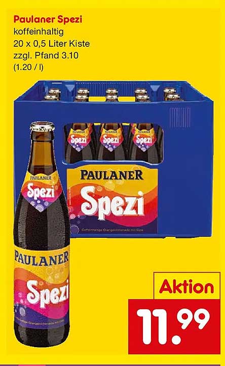 Paulaner Spezi - 20 x 0,5 Liter Kiste für nur 11,99 €