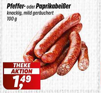 Pfeffer- oder Paprikawurst – knackig, mild geräuchert 100 g