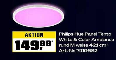 Philips Hue Panel Tento White & Color Ambiance rund M weiß 42,1 cm²