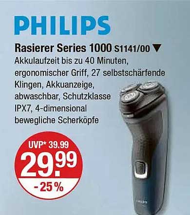 Philips Rasierer Series 1000 S1141/00