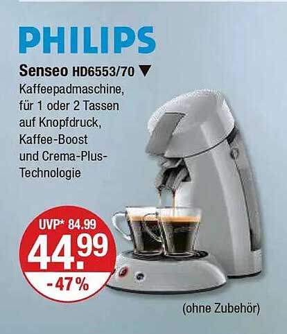 Philips Senseo HD6553/70 Kaffeepadmaschine