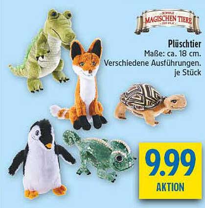 Plüschtiere – verschiedene Ausführungen, ca. 18 cm