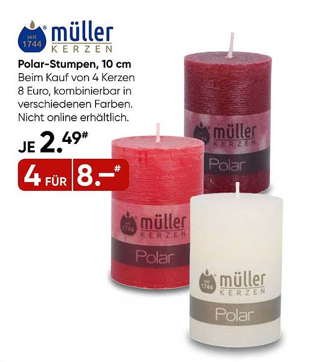 Polar-Stumpen, 10 cm - 4 Stück für 8 Euro