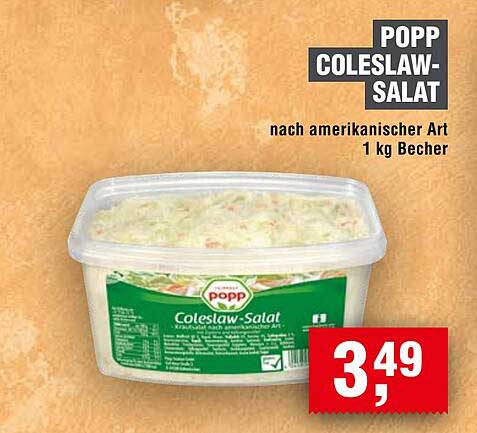 POPP COLESLAW-SALAT nach amerikanischer Art 1 kg Becher