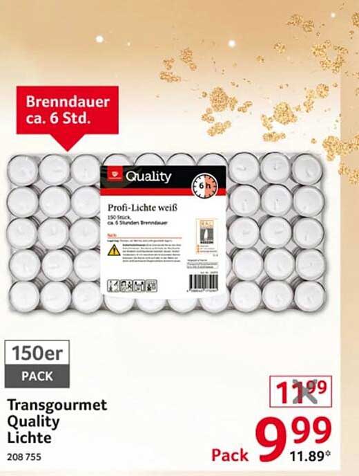 Profi-Lichte weiß - 150 Stück im Pack