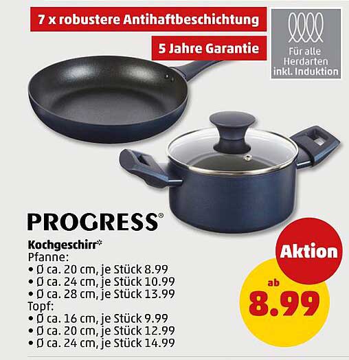 PROGRESS Kochgeschirr – Hochwertige Pfannen und Töpfe zum Sonderpreis