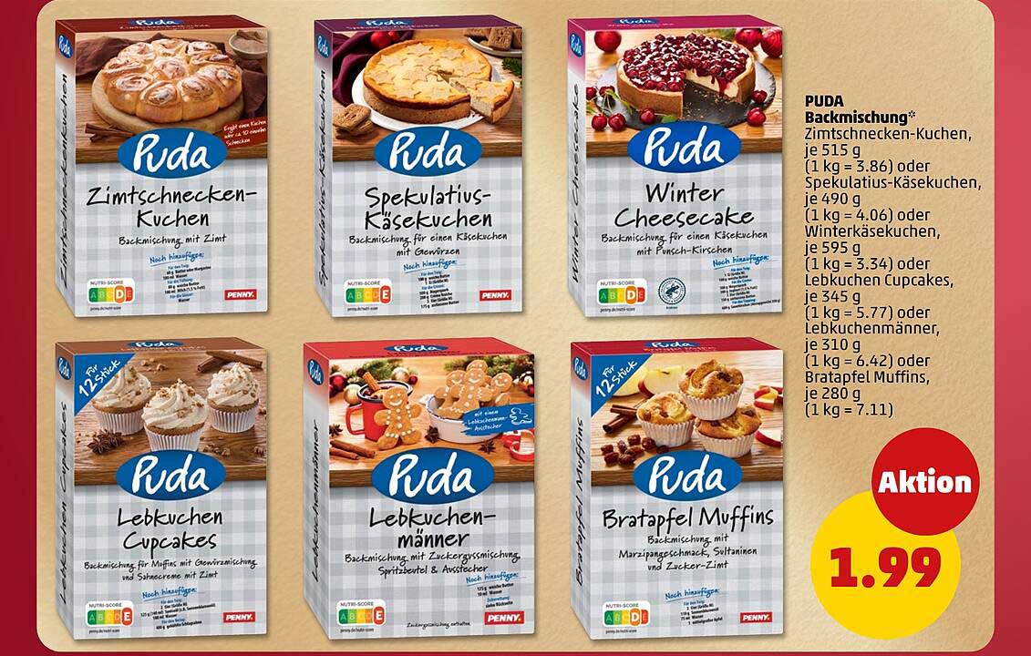 Puda Backmischung für verschiedene Leckereien - Aktionspreis 1,99 €!