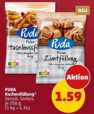 PUDA Kuchenfüllung - Feine Haselnussfüllung und Zimtfüllung