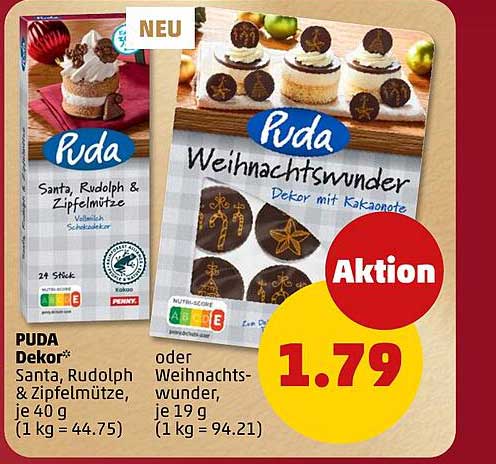 PUDA Weihnachtswunder Dekor mit Kakaoanteil