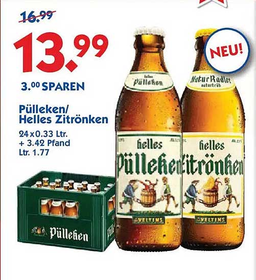 Pülleken / Helles Zitronken 24 x 0,33 L