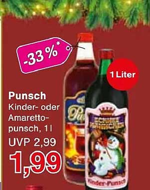 Punsch Kinder- oder Amaretto-Punsch, 1 Liter
