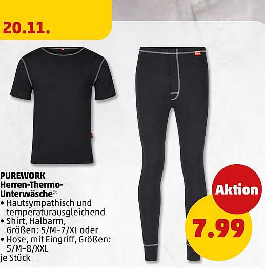 PUREWORK Herren-Thermo-Unterwäsche - Aktion
