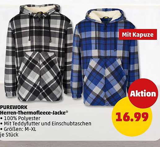 PUREWORK Herren-Thermofleece-Jacke