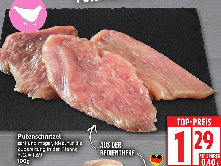 Putenschnitzel aus der Bedientheke - zart und mager