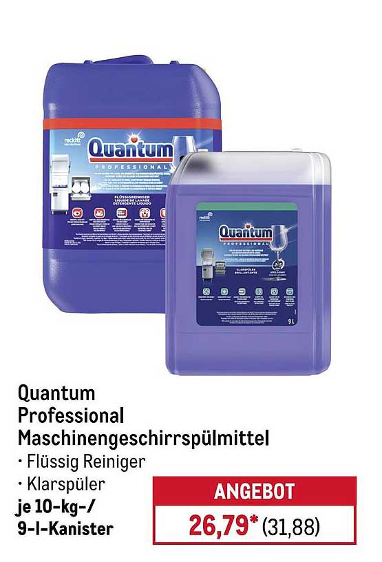 Quantum Professional Maschinen Geschirrspülmittel - Flüssig Reiniger und Klarspüler
