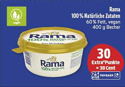 Rama 100% Natürliche Zutaten 400g Becher