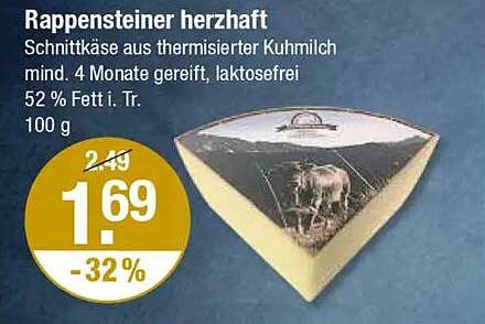 Rappensteiner herzhaft - Schnittkäse aus thermisierter Kuhmilch
