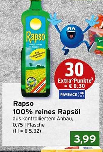 Rapso 100% reines Rapsöl aus kontrolliertem Anbau