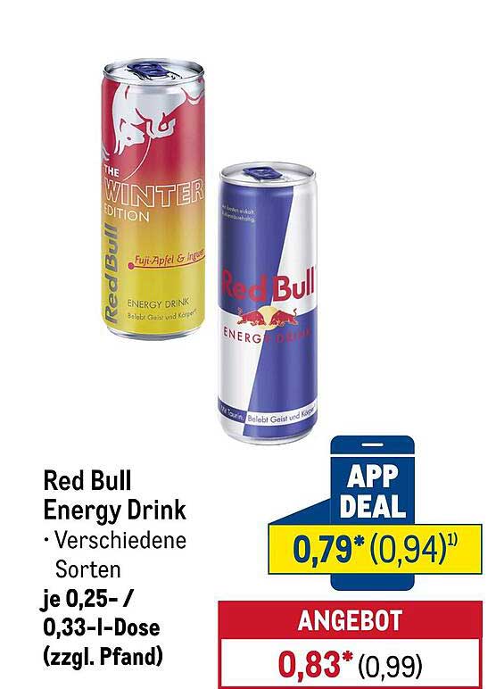 Red Bull Energy Drink - Winter Edition und weitere Sorten