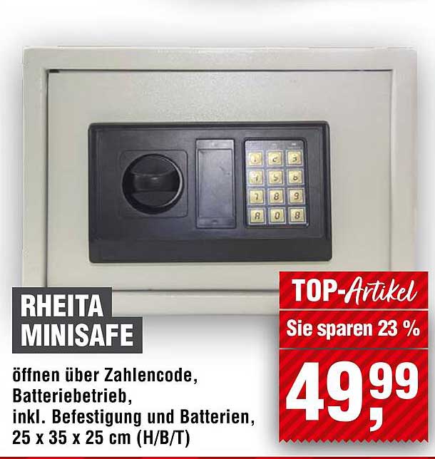 RHEITA MINISAFE - Sicherheit für Ihre Wertsachen