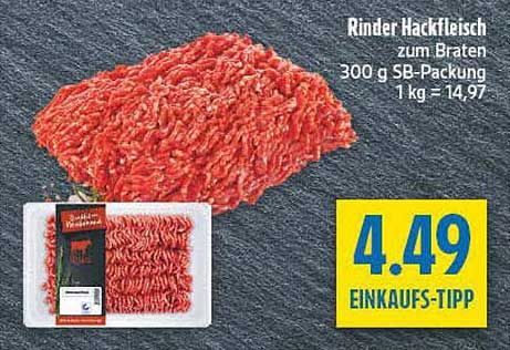 Rinder Hackfleisch zum Braten - 300 g SB-Packung