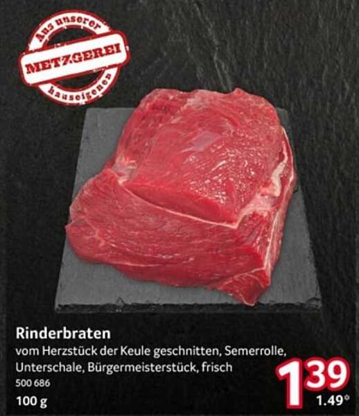 Rinderbraten vom Herzstück der Keule