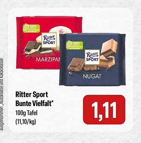 Ritter Sport Bunte Vielfalt 100g Tafel
