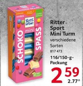 Ritter Sport Mini Turm verschiedene Sorten 116/150-g-Packung