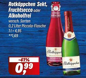Rotkäppchen Sekt, Fruchtsecco oder Alkoholfrei - 0,2 Liter Piccolo-Flasche