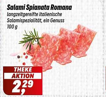 Salami Spianata Romana - langzeitgereifte italienische Salamispezialität, ein Genuss 100 g