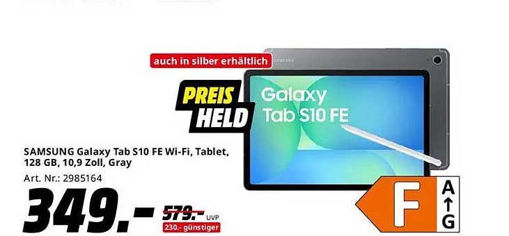 SAMSUNG Galaxy Tab S10 FE Wi-Fi, Tablet, 128 GB, 10,9 Zoll, Gray
