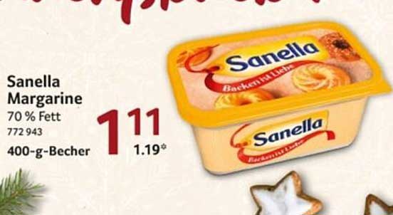 Sanella Margarine 70 % Fett 400-g-Becher