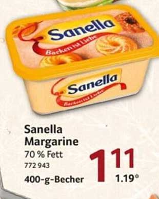 Sanella Margarine 70 % Fett, 400-g-Becher
