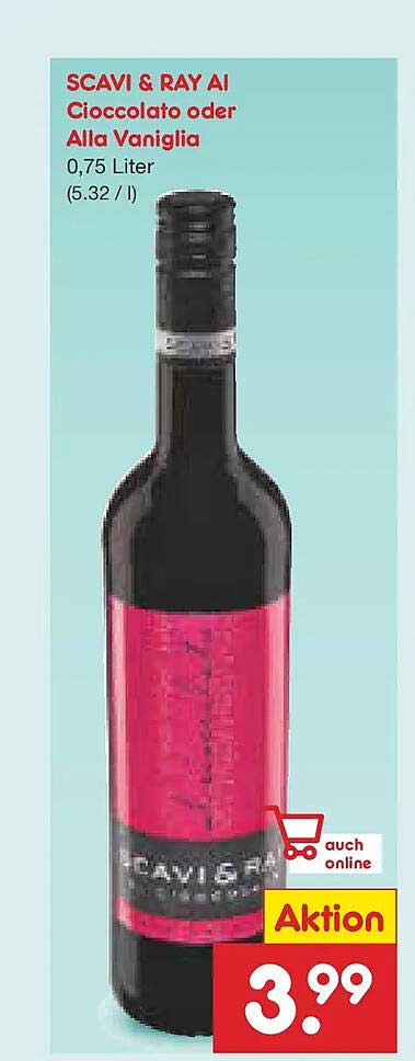 SCAVI & RAY AI Cioccolato oder Alla Vaniglia 0,75 Liter