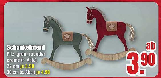 Schaukelpferd aus Filz in verschiedenen Farben