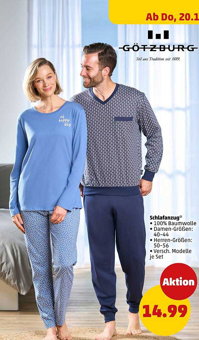 Schlafanzug Götzburg - 100% Baumwolle für ultimativen Komfort