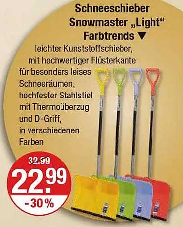 Schneescheiber Snowmaster "Light" Farbtrends