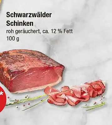 Schwarzwälder Schinken - roh geräuchert, ca. 12 % Fett